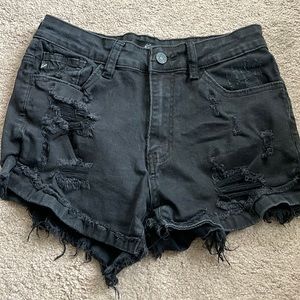 KanCan black denim shorts size 7 / 27